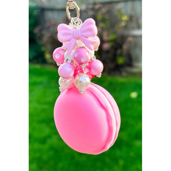 Kawaii Pink Macaron Surprise Box Keychain Purse Bag Charm - Picture 2 of 7